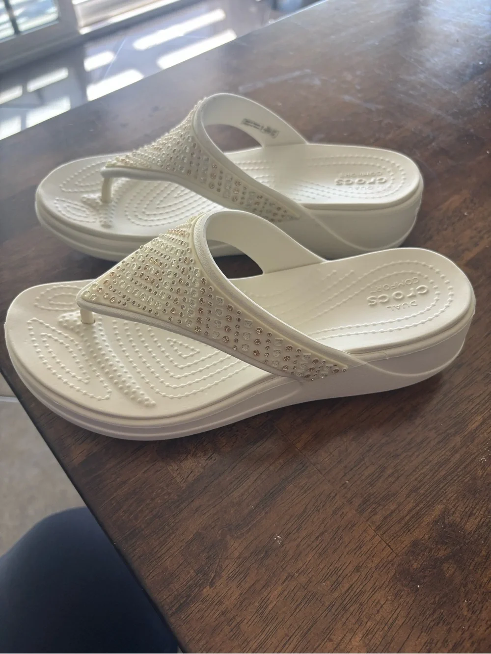 CROCS white sandals